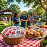 BBQ Sauce 12 Gram Portion Packets - 200/Case - Ideal for Fast Food - Chicken Pieces