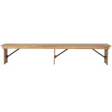 Flash Furniture Hercules Folding Farm Bench - 8' x 12", Rustic Pine Delight - Antique Rustic Style - Chicken Pieces