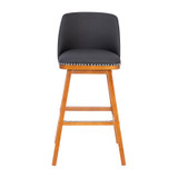 Flash Furniture CH-192162X000-30-CHAR-GG 40 3/4" Bar Stool - Set of 2, Upholstered Faux Linen Back & Seat - Chicken Pieces