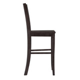 Flash Furniture Bar Stool w/ Cross Back & Solid Wood Seat, Walnut ES-STBN1-29-GY-GG  - Chicken Pieces