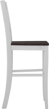 Flash Furniture Antique White Bar Stool w/ Cross Back & Solid Wood Seat ES-STBN1-29-WH-GG  - Chicken Pieces