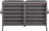 Flash Furniture Adirondack Patio Loveseat Gray Cushions w/ Gray Resin Frame JJ-C14022-GY-GG - Chicken Pieces