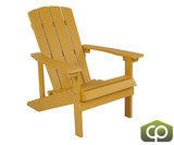 Flash Furniture 35"H, 29 1/2"W Resin, Yellow JJ-C14501-YLW-GG Charlestown Adirondack Chair - Chicken Pieces