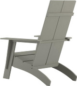 Flash Furniture 39 1/2"H, 30 1/2"W Resin, Gray JJ-C14509-GY-GG Sawyer Adirondack Chair - Chicken Pieces
