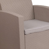 Flash Furniture 30"H, 26 3/4"W Resin, Charcoal DAD-SF2-1-GG Outdoor Chair w/ Seat Cushion - Chicken Pieces