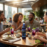 DaVinci Gourmet 750 mL Sugar-Free Blueberry Flavoring Syrup - Chicken Pieces