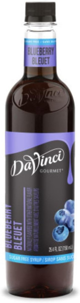DaVinci Gourmet 750 mL Sugar-Free Blueberry Flavoring Syrup - Chicken Pieces