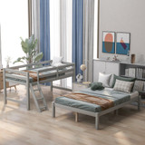 Silver Twin Over Twin Separable Bunk Bed