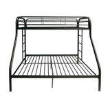 homeroots bed & bath Black Twin Over Full Size Bunk Bed  homeroots bed & bath Black Twin Over Full Size Bunk Bed