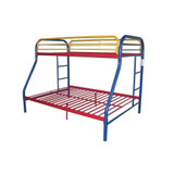 homeroots bed & bath Colorful  Twin Over Full Size Bunk Bed 