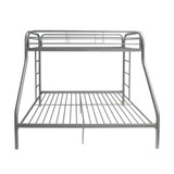 homeroots bed & bath Silver Twin Over Full Size Bunk Bed 