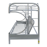 homeroots bed & bath Silver Twin XL Over Queen Futon Bunk Bed 