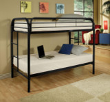 homeroots beddings Black Twin Contemporary Metal Bunk Bed  homeroots beddings Black Twin Contemporary Metal Bunk Bed
