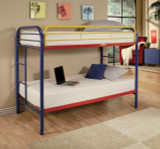 homeroots beddings 78" X 41" X 60" Twin Over Twin Rainbow Metal Tube Bunk Bed  homeroots beddings 78" X 41" X 60" Twin Over Twin Rainbow Metal Tube Bunk Bed