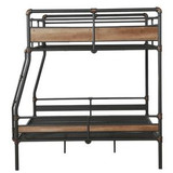 homeroots bed & bath 83" X 65" X 68" Sandy Black  Dark Bronze Handbrushed Full Xl Over Queen Bunk Bed - CP-HMEROOTS-286146 