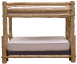 homeroots bed & bath Rustic And Natural Cedar Double And Single Ladder Left Log Bunk Bed 