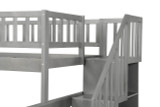 homeroots bed & bath Gray Twin Over Full Farmhouse Style Bunk Bed with Staircase  homeroots bed & bath Gray Twin Over Full Farmhouse Style Bunk Bed with Staircase