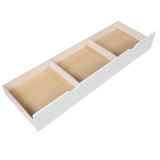 homeroots bed & bath White Twin Size L Shaped Double Bunk Bed with Drawer 