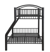 homeroots bed & bath Black Traditional Twin Over Full Bunk Bed 