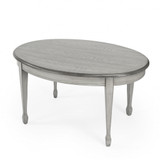 homeroots living room 38" Gray Oval Distressed Coffee Table  homeroots living room 38" Gray Oval Distressed Coffee Table