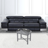 homeroots living room 30" Powder Gray Oval Distressed Adjustable Shape Coffee Table  homeroots living room 30" Powder Gray Oval Distressed Adjustable Shape Coffee Table