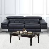 homeroots living room 55" Black Rectangular Coffee Table  homeroots living room 55" Black Rectangular Coffee Table