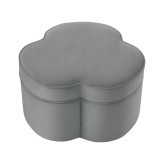 homeroots living room 28" Gray Velvet Specialty Cocktail Ottoman  homeroots living room 28" Gray Velvet Specialty Cocktail Ottoman