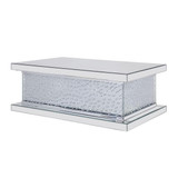 homeroots living room 47" Silver Mirrored Rectangular Mirrored Coffee Table  homeroots living room 47" Silver Mirrored Rectangular Mirrored Coffee Table