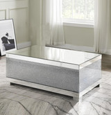 homeroots living room 47" Silver Mirrored Rectangular Mirrored Coffee Table - CP-HMEROOTS-490757  homeroots living room 47" Silver Mirrored Rectangular Mirrored Coffee Table - CP-HMEROOTS-490757