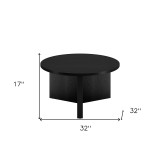 homeroots living room 32" Black Grain Round Coffee Table  homeroots living room 32" Black Grain Round Coffee Table