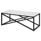 homeroots living room 46" Black and White Faux Marble Rectangular Coffee Table  homeroots living room 46" Black and White Faux Marble Rectangular Coffee Table