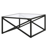 homeroots living room 32" Black Glass Square Coffee Table  homeroots living room 32" Black Glass Square Coffee Table
