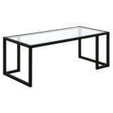 homeroots living room 45" Black Glass Rectangular Coffee Table  homeroots living room 45" Black Glass Rectangular Coffee Table