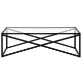 homeroots living room 54" Black Glass Rectangular Coffee Table  homeroots living room 54" Black Glass Rectangular Coffee Table