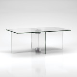 homeroots living room 24" Clear Glass Rectangular Coffee Table  homeroots living room 24" Clear Glass Rectangular Coffee Table