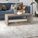 homeroots living room 48" Gray Rectangular Coffee Table With Shelf  homeroots living room 48" Gray Rectangular Coffee Table With Shelf