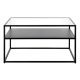 homeroots living room 32" Black Glass Square Coffee Table With Shelf - CP-HMEROOTS-521057  homeroots living room 32" Black Glass Square Coffee Table With Shelf - CP-HMEROOTS-521057