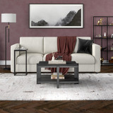 homeroots living room 35" Gray Manufactured Wood Square Coffee Table With Shelf - CP-HMEROOTS-521627  homeroots living room 35" Gray Manufactured Wood Square Coffee Table With Shelf - CP-HMEROOTS-521627