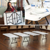 LIFETIME Lifetime Commercial-Grade Nesting Tables 182.9 cm (6 ft.) and Cart, 22-Pack 
