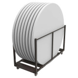 LIFETIME Lifetime Commercial 8 Round Tables 182.9 cm (72 in.) with 1 Table Cart 