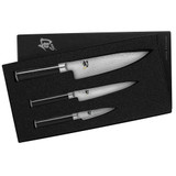 Shun Classics 3 Piece Starter Set - Chef's, Utility, & Paring Knives   Shun Classics 3 Piece Starter Set - Chef's, Utility, & Paring Knives