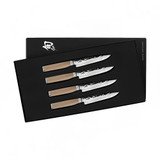  Shun Exquisite Craftsmanship Premier Blonde 4 Piece Steak Knife Set 