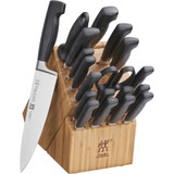 ZWILLING  Zwilling Versatility Four Star 20-Piece Knife Block Set with Bamboo Block 