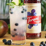 torani Torani Puremade Blueberry Flavoring Syrup - 750 mL of Ripe Blueberry (12/Case) 