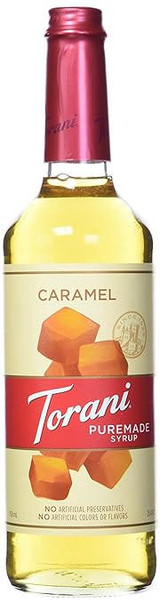 torani Torani Puremade Rich Caramel Flavoring Syrup - 750 mL (12/Case)  - chicken pieces