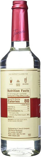 torani Torani Puremade Signature Vanilla Flavoring Syrup - 750 mL of Sweet (12/Case)  - chicken pieces