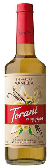 torani Torani Puremade Signature Vanilla Flavoring Syrup - 750 mL of Sweet (12/Case)  - chicken pieces