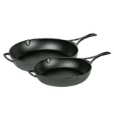 LODGE Lodge 2-Piece Seasoned Skillet Set, Cast Iron - Blacklock Seasoned Skillets 
