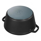  Staub 4-Piece Cast Iron Set w/ Universal Lid - Black Matte, Grill Pan 