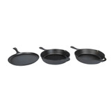 LODGE Lodge 6-Piece Seasoned Cast Iron Grill Pan w/ Pans & Accessories Cookware Set 